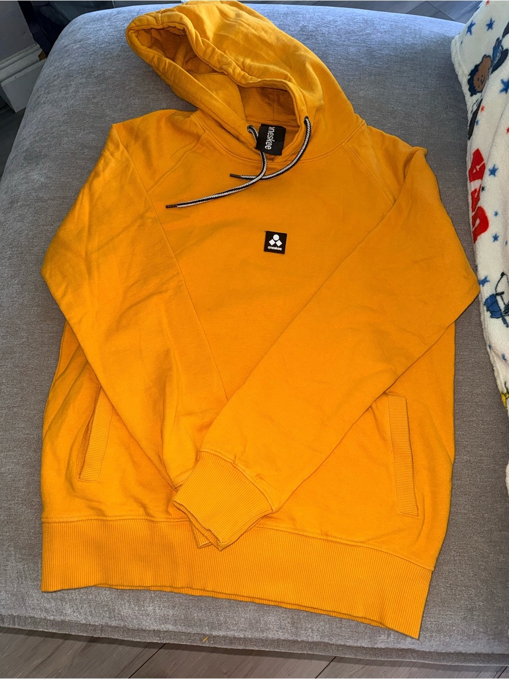 Oneskee Men's Mustard Yellow Hoodie Sweatshirt